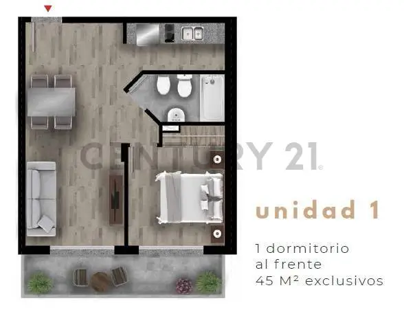 Departamento de 1 dormitorio en Centro, foto 2